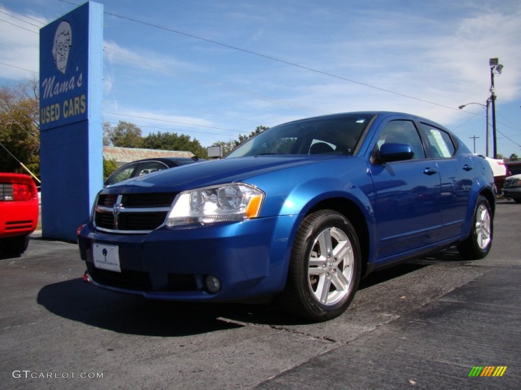 2009 Avenger R/T - Deep Water Blue Pearl / Dark Slate Gray photo #4