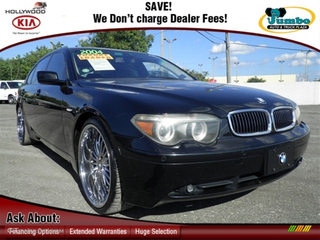 2004 7 Series 745Li Sedan - Jet Black / Black/Black photo #1