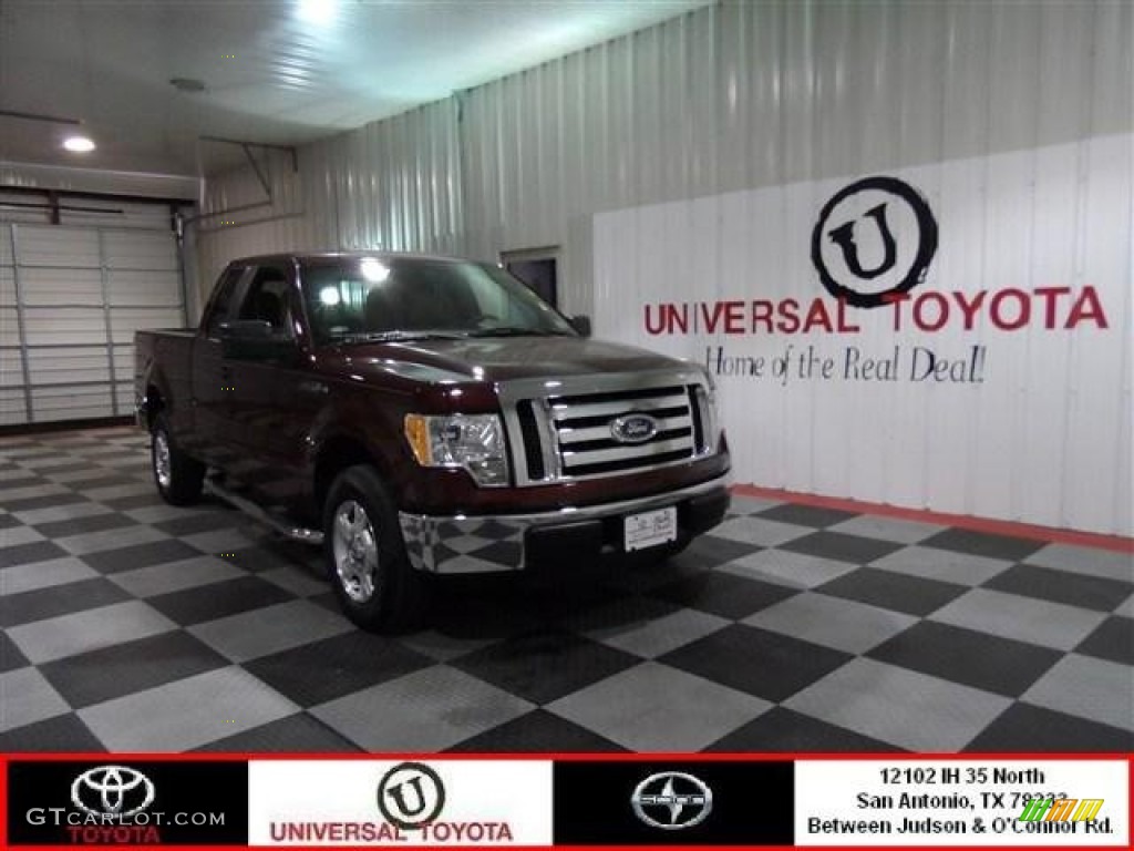 2010 F150 XLT SuperCab - Royal Red Metallic / Tan photo #1