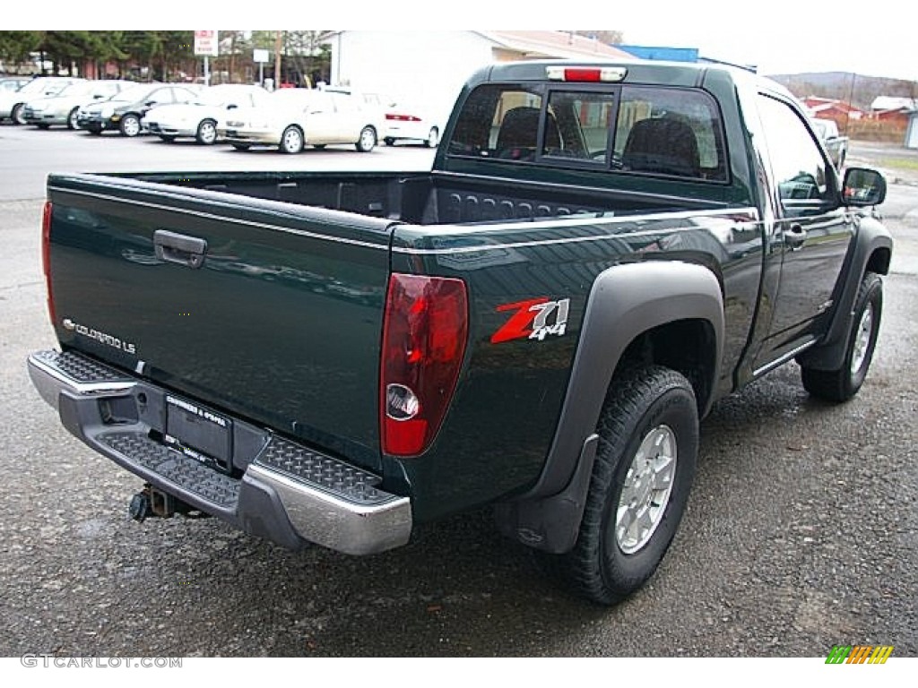 2004 Colorado LS Regular Cab 4x4 - Dark Green Metallic / Medium Dark Pewter photo #6