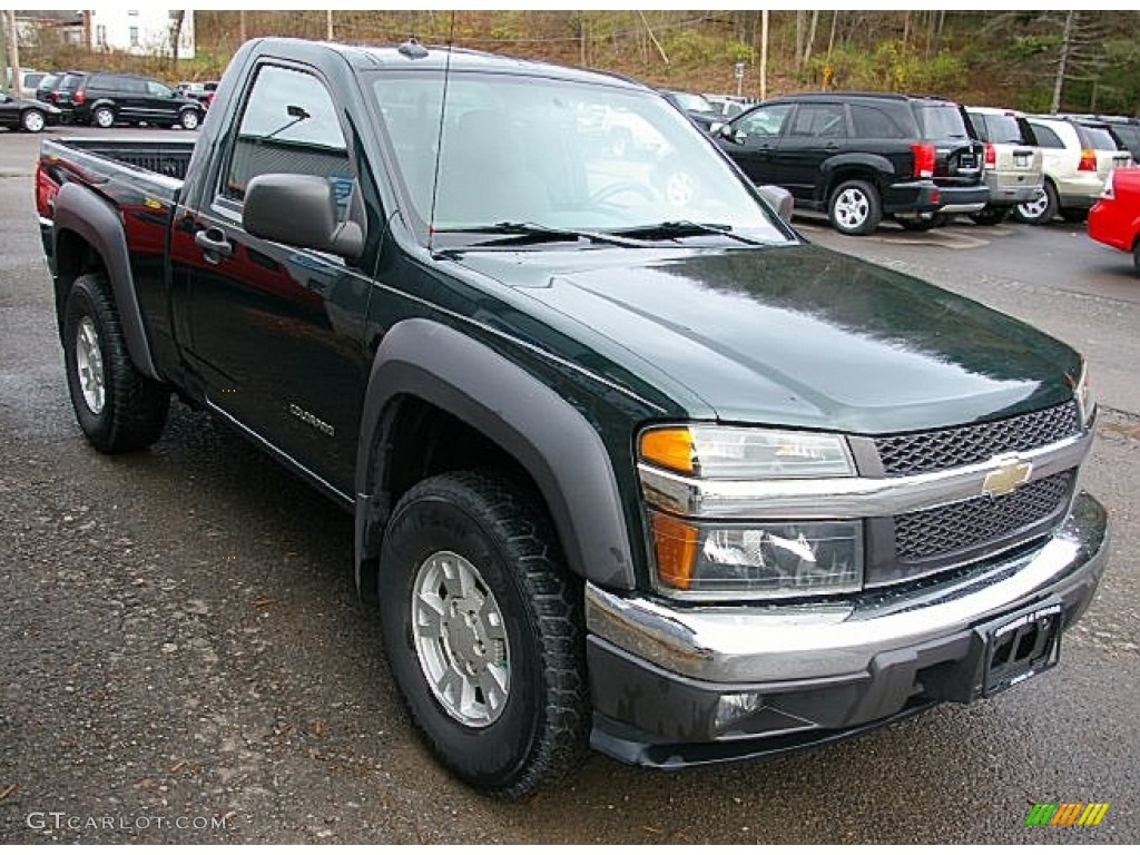 Dark Green Metallic 2004 Chevrolet Colorado LS Regular Cab 4x4 Exterior Photo #73114527