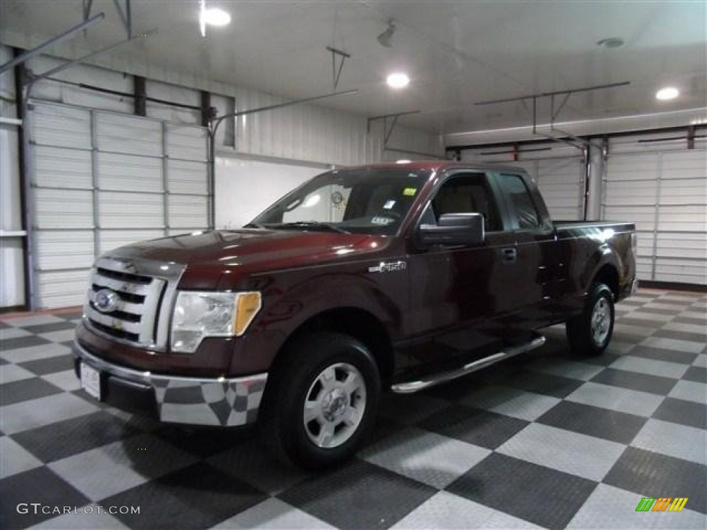 2010 F150 XLT SuperCab - Royal Red Metallic / Tan photo #4