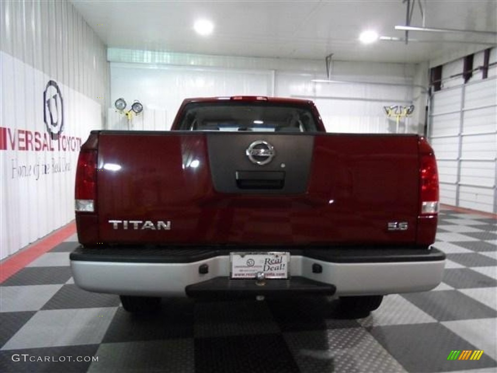 2007 Titan XE King Cab - Red Brawn / Graphite Black/Titanium photo #6