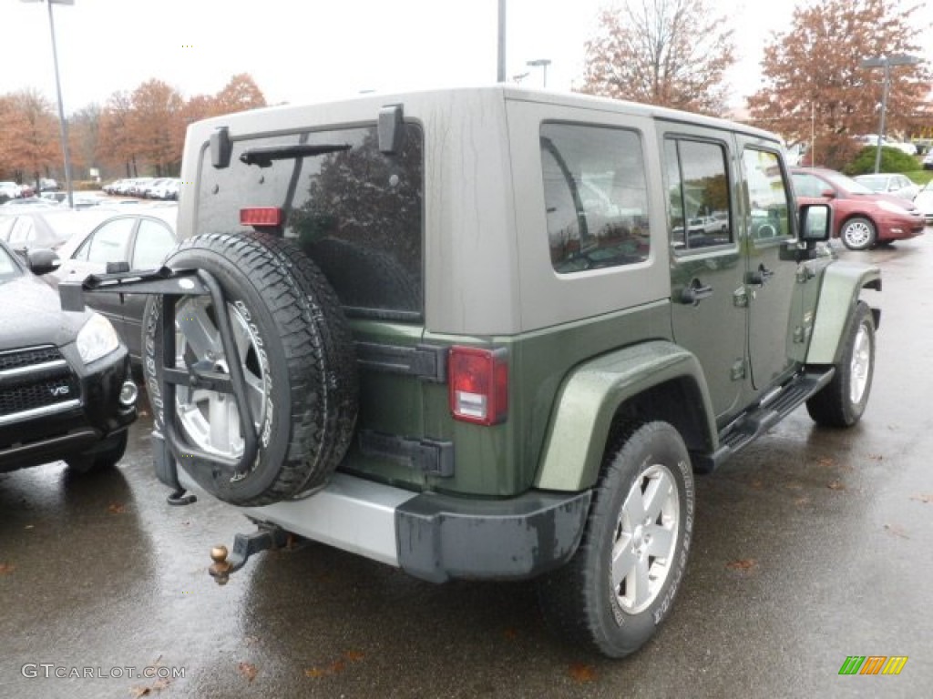 2009 Wrangler Unlimited Sahara 4x4 - Jeep Green Metallic / Dark Slate Gray/Medium Slate Gray photo #3