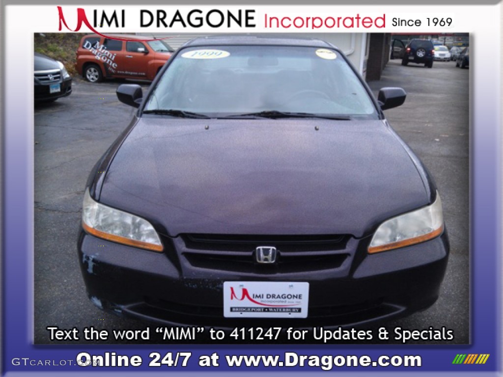 1999 Accord EX Sedan - Black Currant Pearl / Gray photo #2