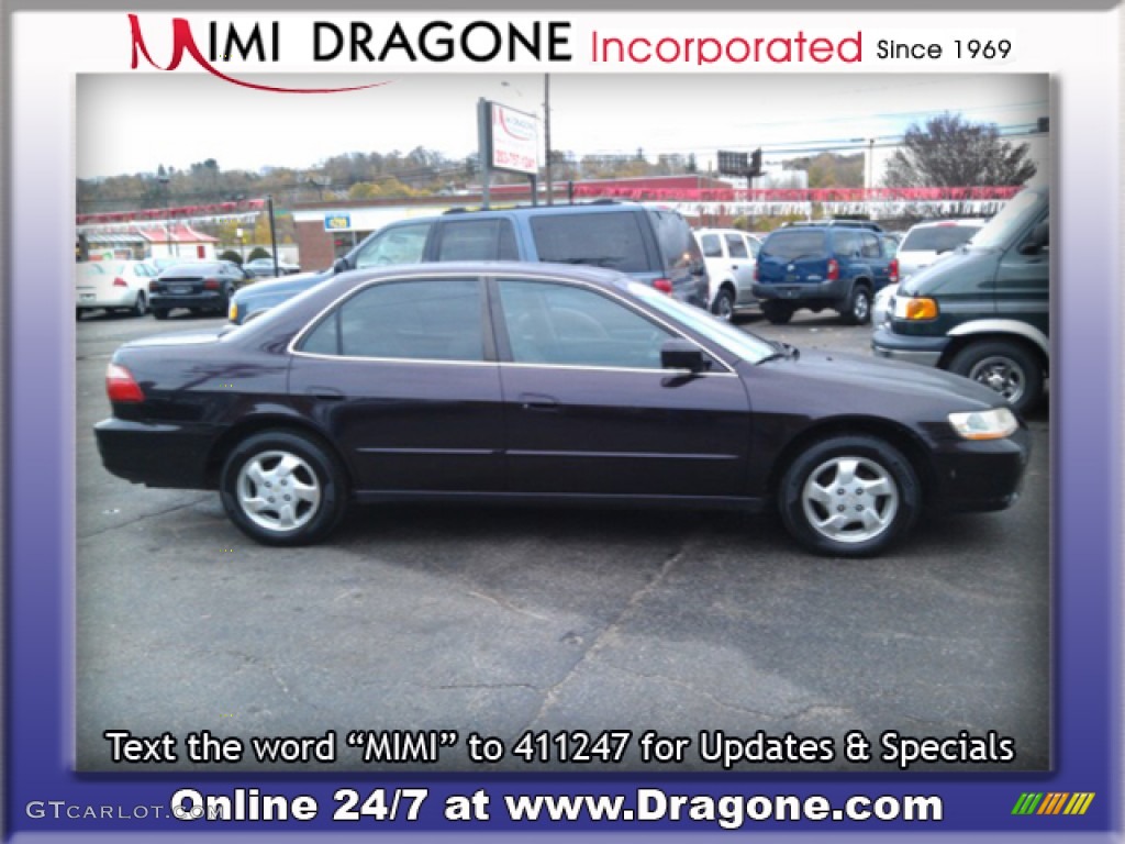 1999 Accord EX Sedan - Black Currant Pearl / Gray photo #4
