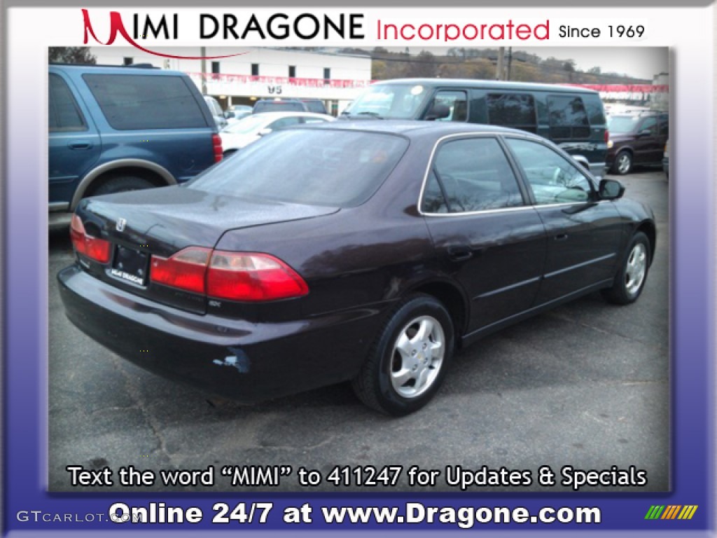 1999 Accord EX Sedan - Black Currant Pearl / Gray photo #5
