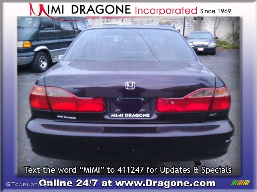 1999 Accord EX Sedan - Black Currant Pearl / Gray photo #6