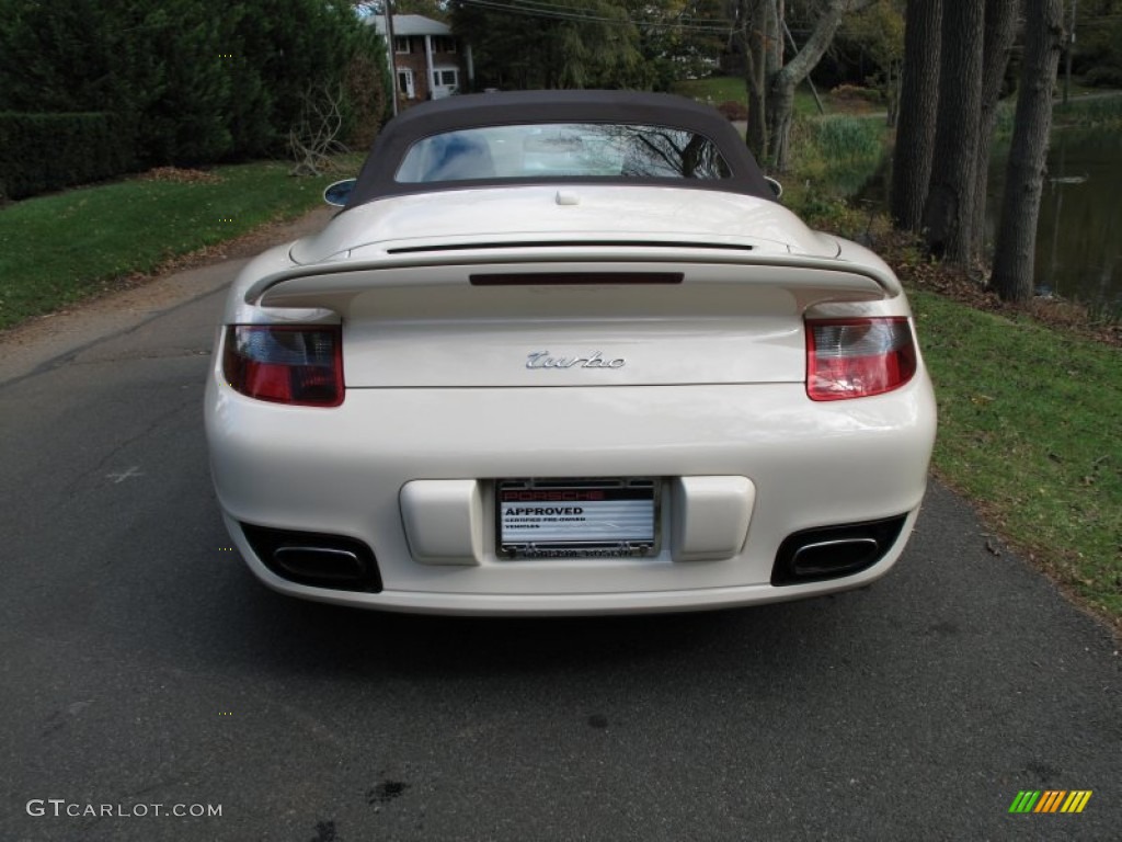 2009 911 Turbo Cabriolet - Cream White / Natural Brown photo #5