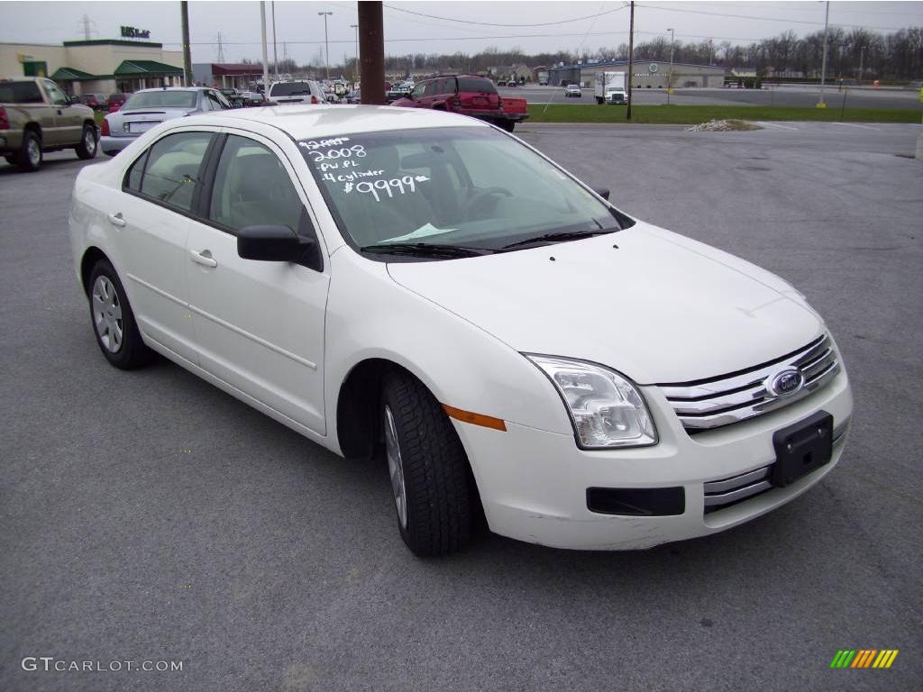 2008 Fusion S - White Suede / Medium Light Stone photo #2