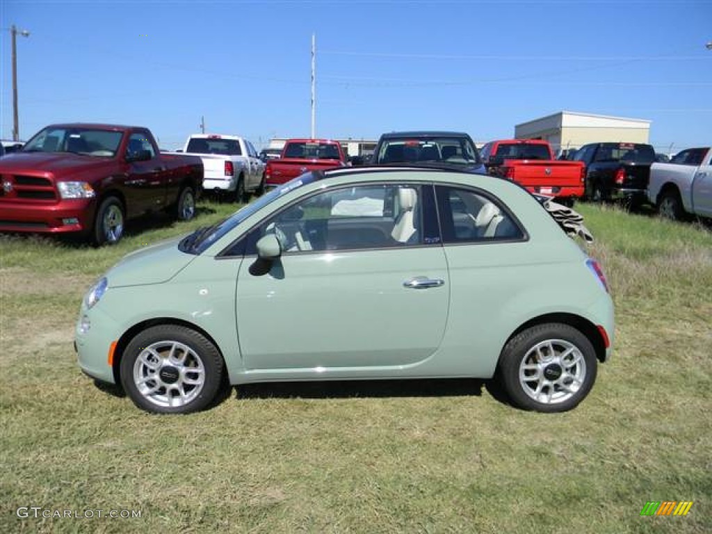 Verde Chiaro (Light Green) 2013 Fiat 500 c cabrio Pop Exterior Photo #73121259