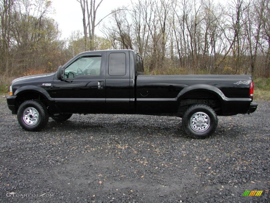 2002 F250 Super Duty XLT SuperCab 4x4 - Black / Medium Flint photo #5