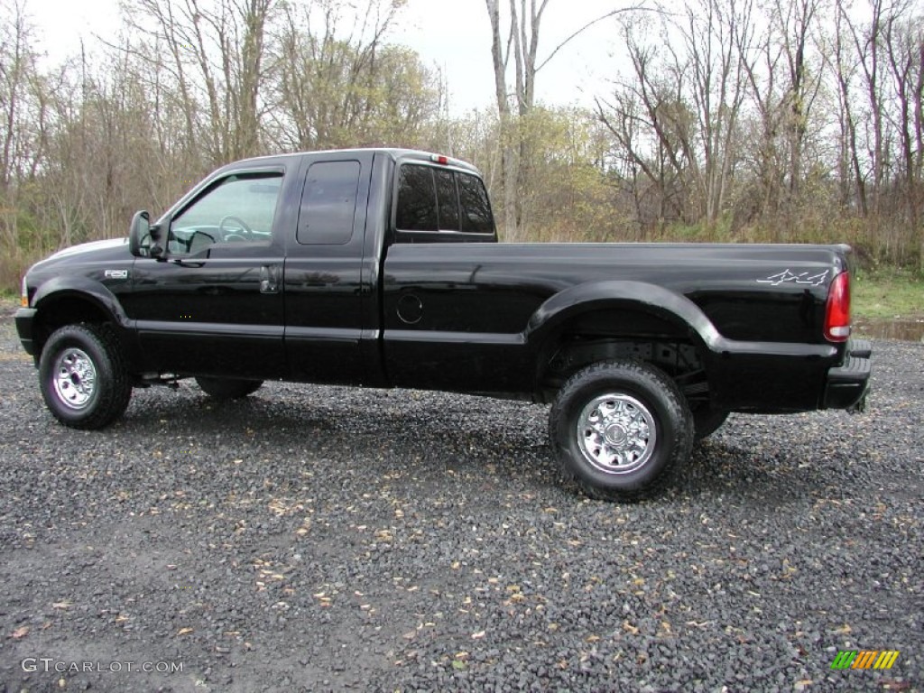 2002 F250 Super Duty XLT SuperCab 4x4 - Black / Medium Flint photo #6