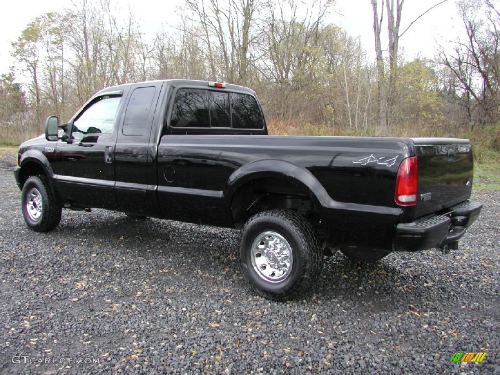 2002 F250 Super Duty XLT SuperCab 4x4 - Black / Medium Flint photo #7