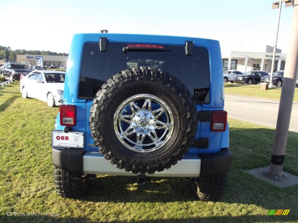 2011 Wrangler Unlimited Sahara 4x4 - Cosmos Blue / Black/Dark Saddle photo #7