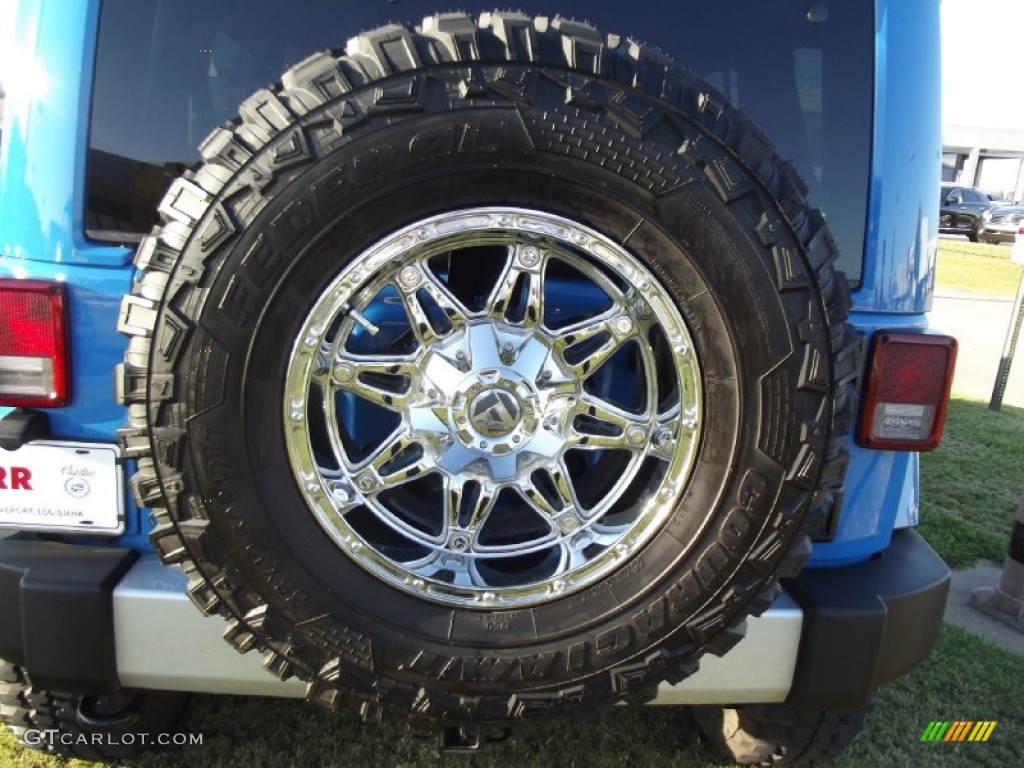 2011 Wrangler Unlimited Sahara 4x4 - Cosmos Blue / Black/Dark Saddle photo #11