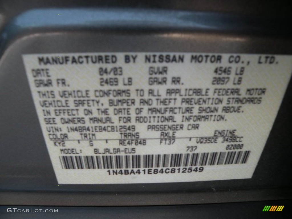 2004 Maxima 3.5 SL - Spirited Bronze / Black photo #26