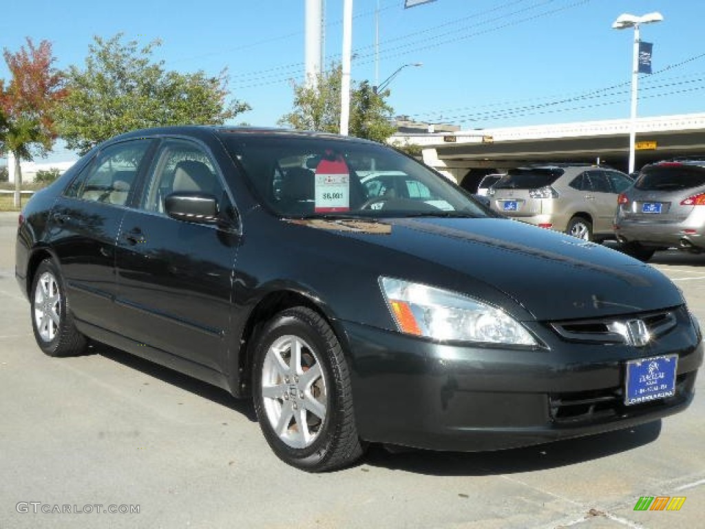 2004 Accord EX V6 Sedan - Deep Green Pearl / Ivory photo #1