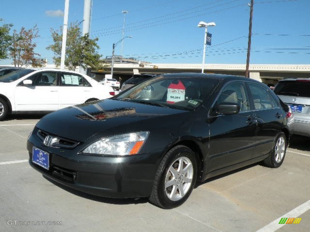 2004 Accord EX V6 Sedan - Deep Green Pearl / Ivory photo #2