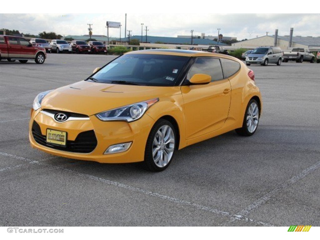 26.2 Yellow 2012 Hyundai Veloster Standard Veloster Model Exterior Photo #73128072