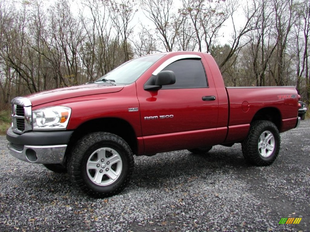 Inferno Red Crystal Pearl 2007 Dodge Ram 1500 TRX4 Off Road Regular Cab 4x4 Exterior Photo #73128729