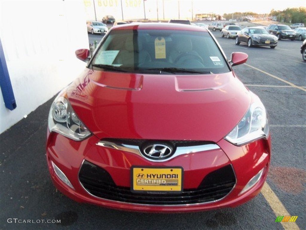 2012 Veloster  - Boston Red / Gray photo #2