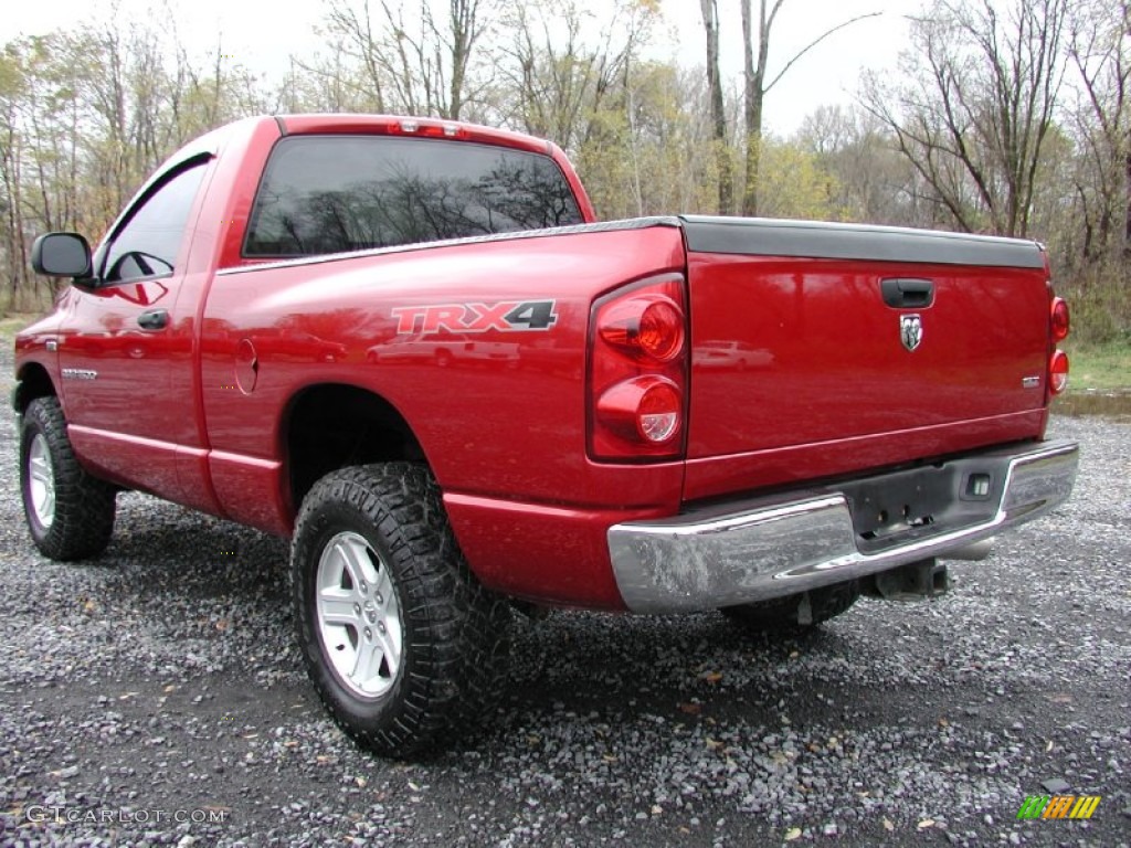 Inferno Red Crystal Pearl 2007 Dodge Ram 1500 TRX4 Off Road Regular Cab 4x4 Exterior Photo #73128848