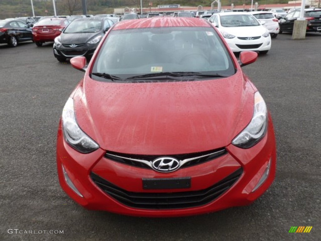 2013 Elantra Coupe GS - Volcanic Red / Gray photo #2