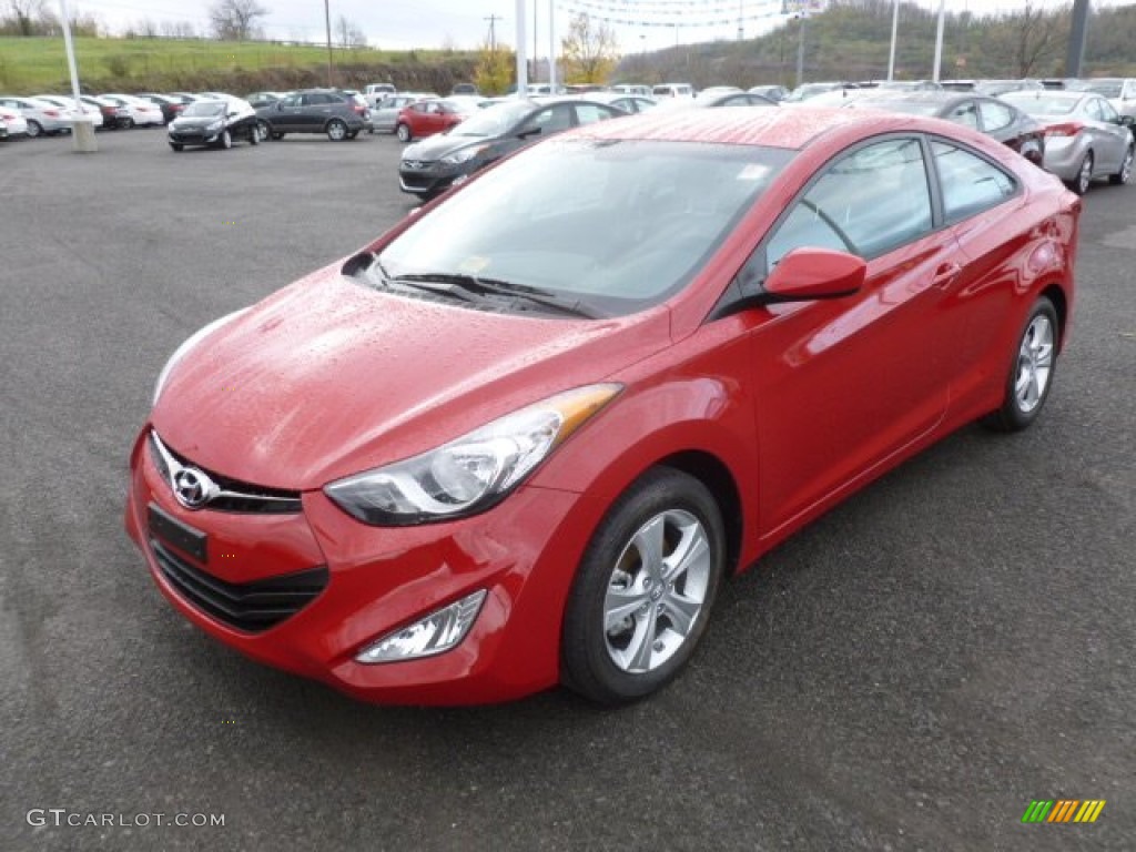 2013 Elantra Coupe GS - Volcanic Red / Gray photo #3