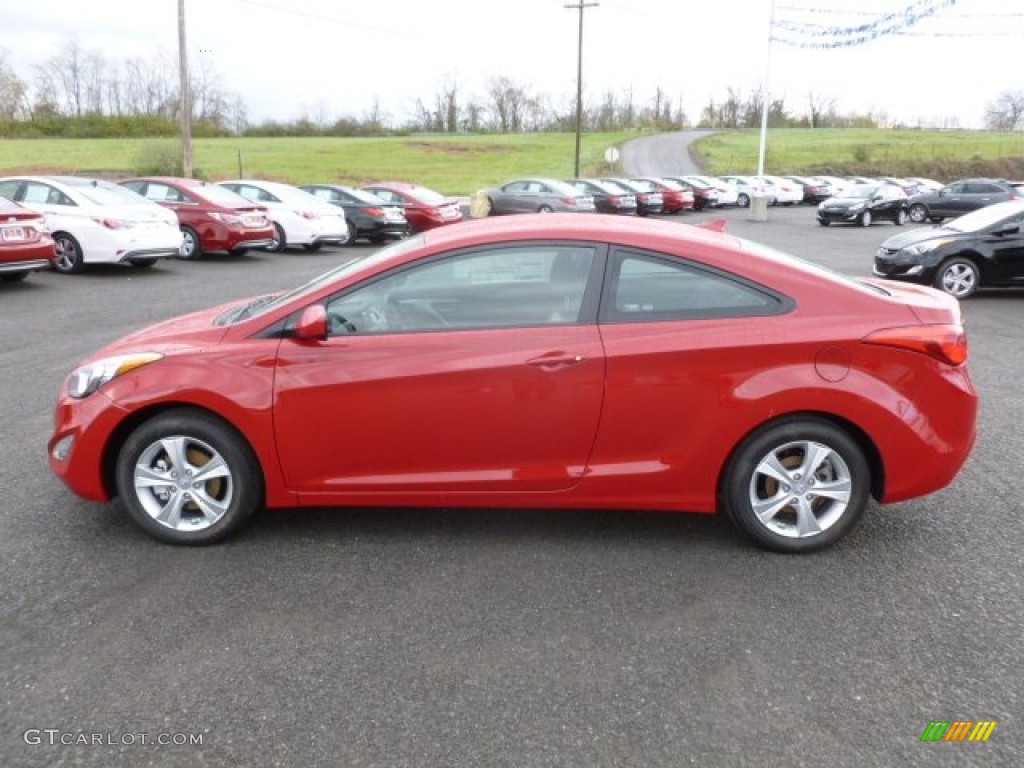 2013 Elantra Coupe GS - Volcanic Red / Gray photo #4