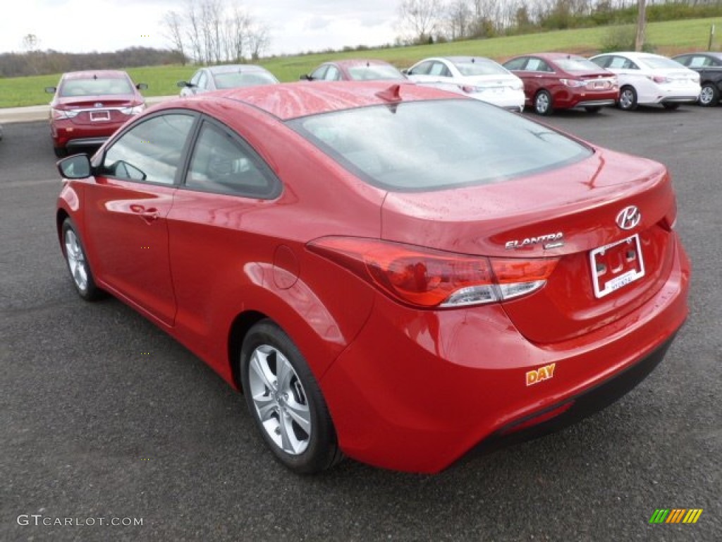 2013 Elantra Coupe GS - Volcanic Red / Gray photo #5