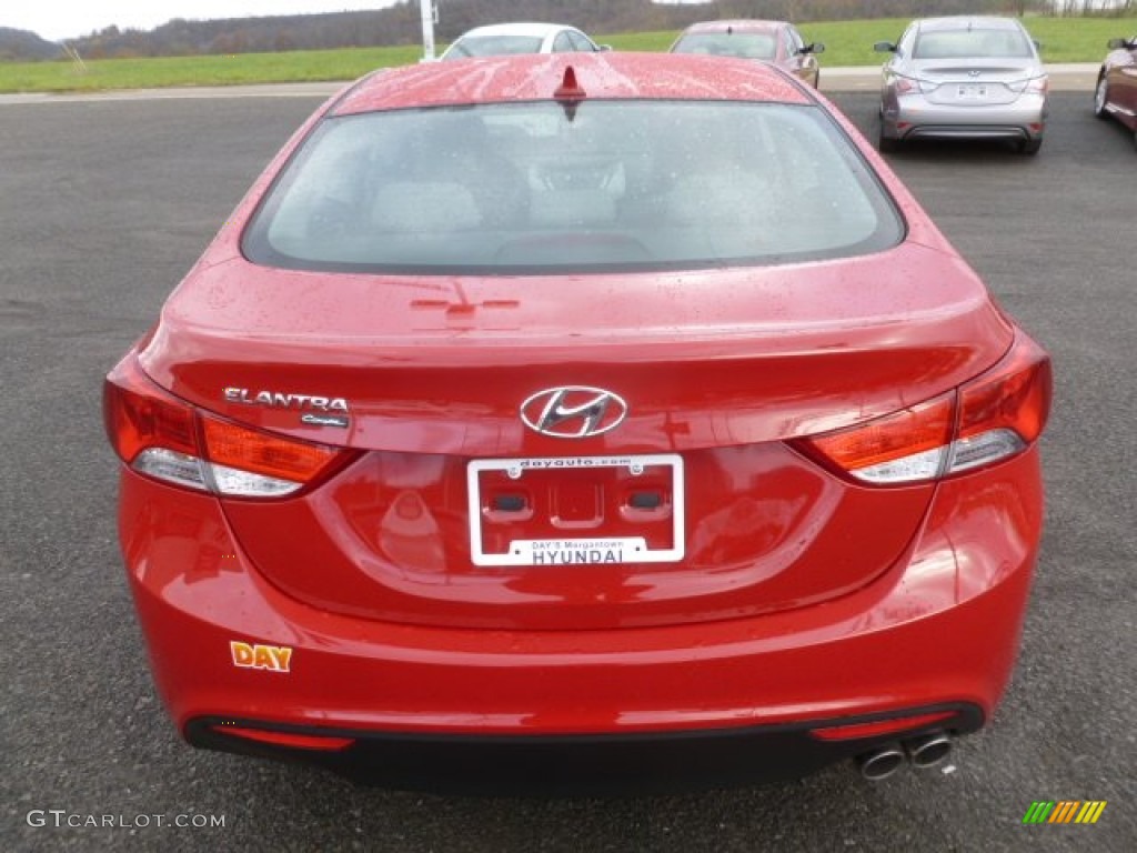 2013 Elantra Coupe GS - Volcanic Red / Gray photo #6