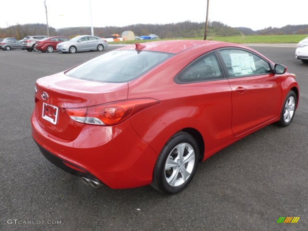 2013 Elantra Coupe GS - Volcanic Red / Gray photo #7