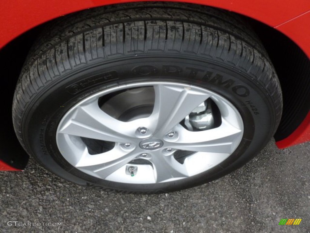 2013 Elantra Coupe GS - Volcanic Red / Gray photo #9