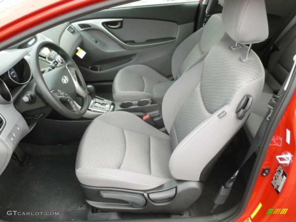 2013 Elantra Coupe GS - Volcanic Red / Gray photo #14