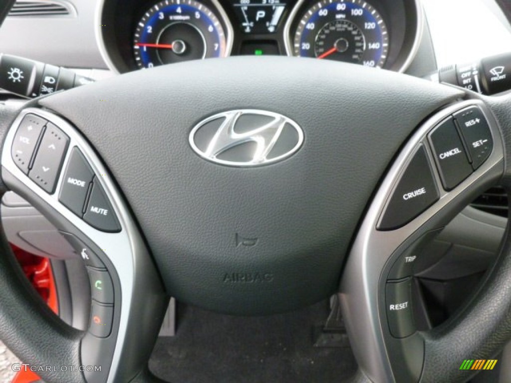 2013 Elantra Coupe GS - Volcanic Red / Gray photo #17