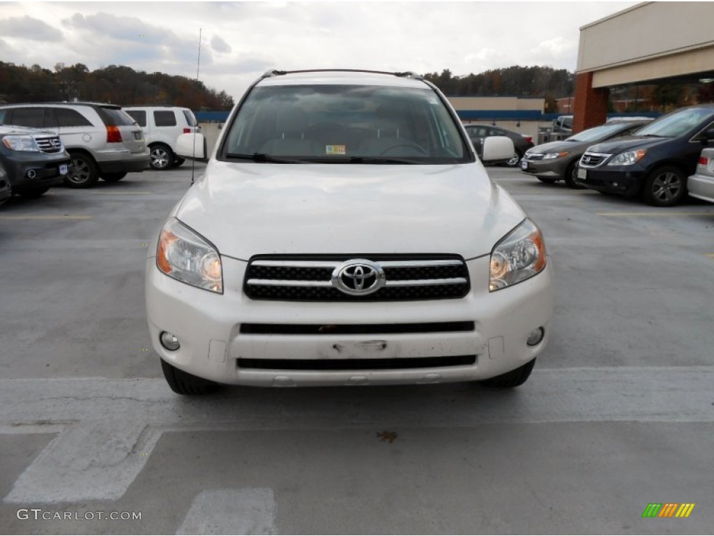 2008 RAV4 Limited 4WD - Blizzard Pearl White / Taupe photo #2