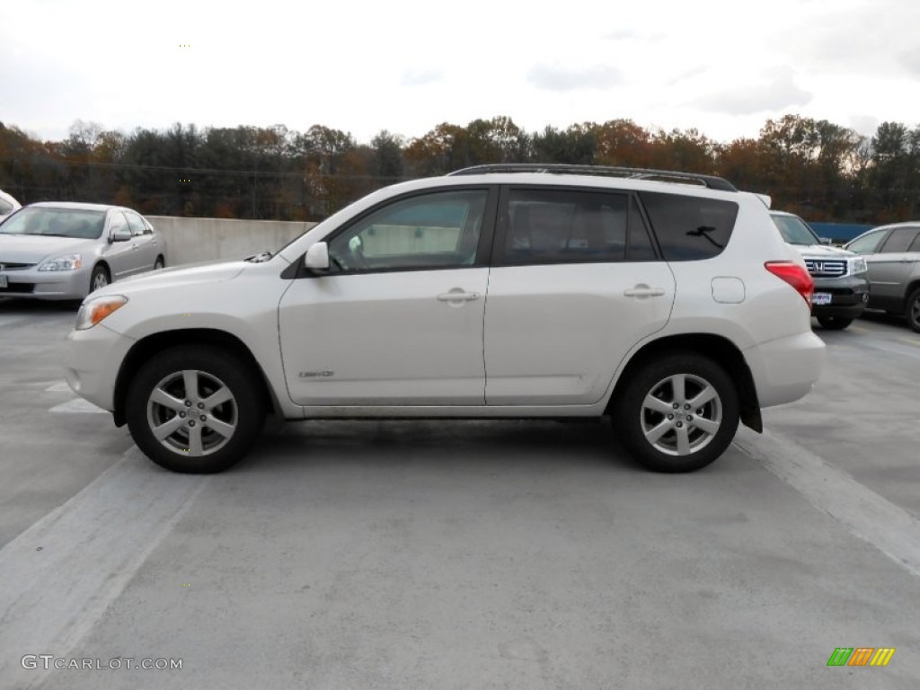 2008 RAV4 Limited 4WD - Blizzard Pearl White / Taupe photo #4