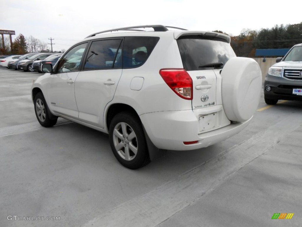 2008 RAV4 Limited 4WD - Blizzard Pearl White / Taupe photo #5
