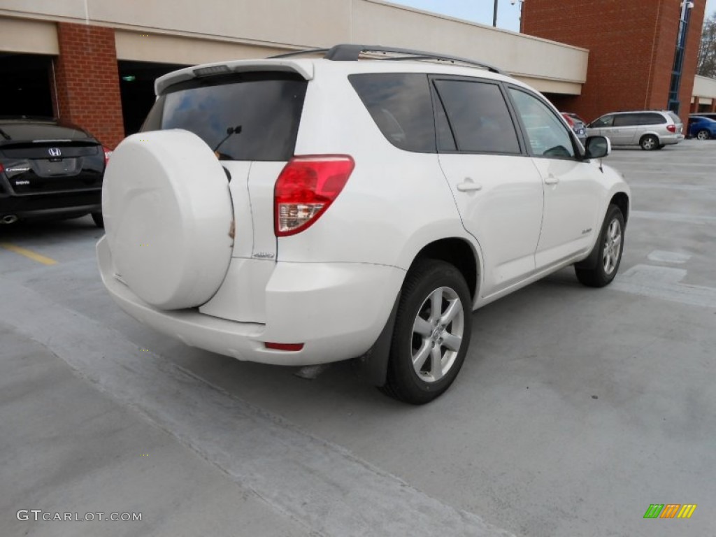 2008 RAV4 Limited 4WD - Blizzard Pearl White / Taupe photo #7