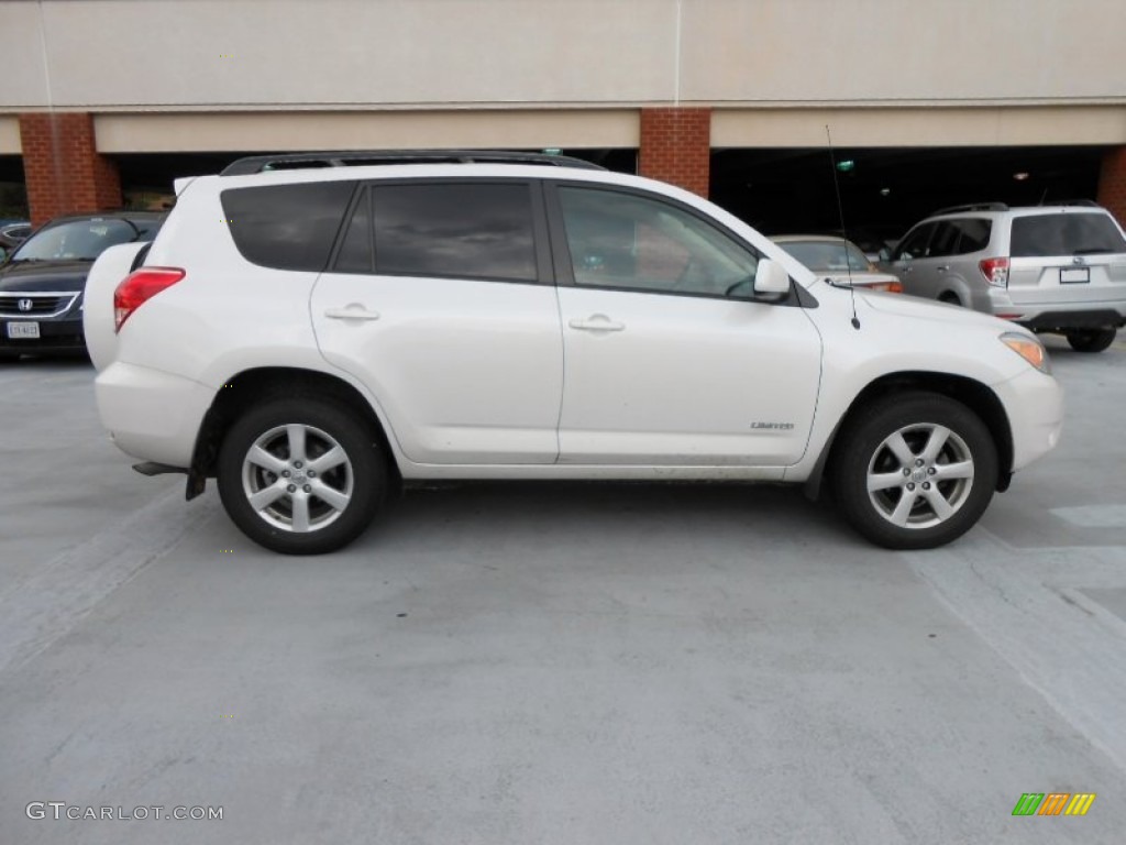 2008 RAV4 Limited 4WD - Blizzard Pearl White / Taupe photo #8