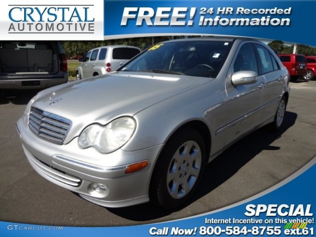 2005 C 240 Sedan - Iridium Silver Metallic / Black photo #1