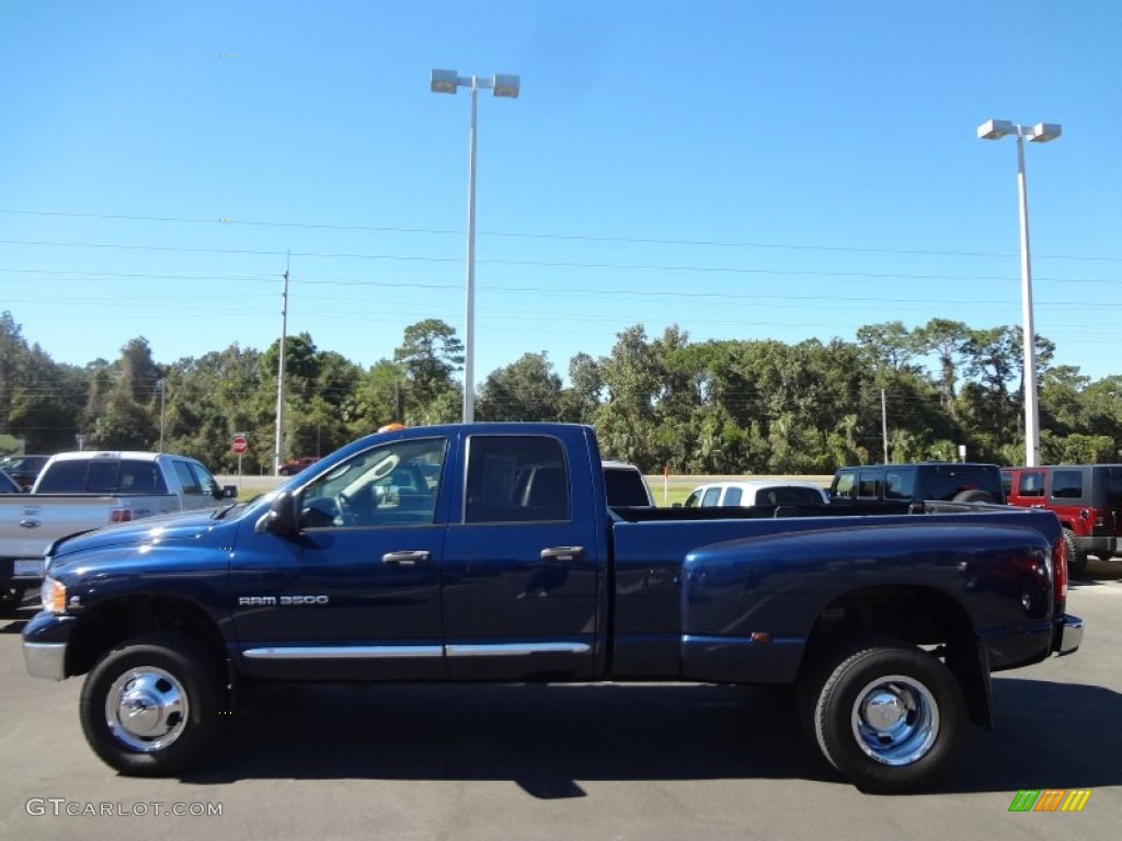 2005 Ram 3500 Laramie Quad Cab 4x4 Dually - Patriot Blue Pearl / Dark Slate Gray photo #2