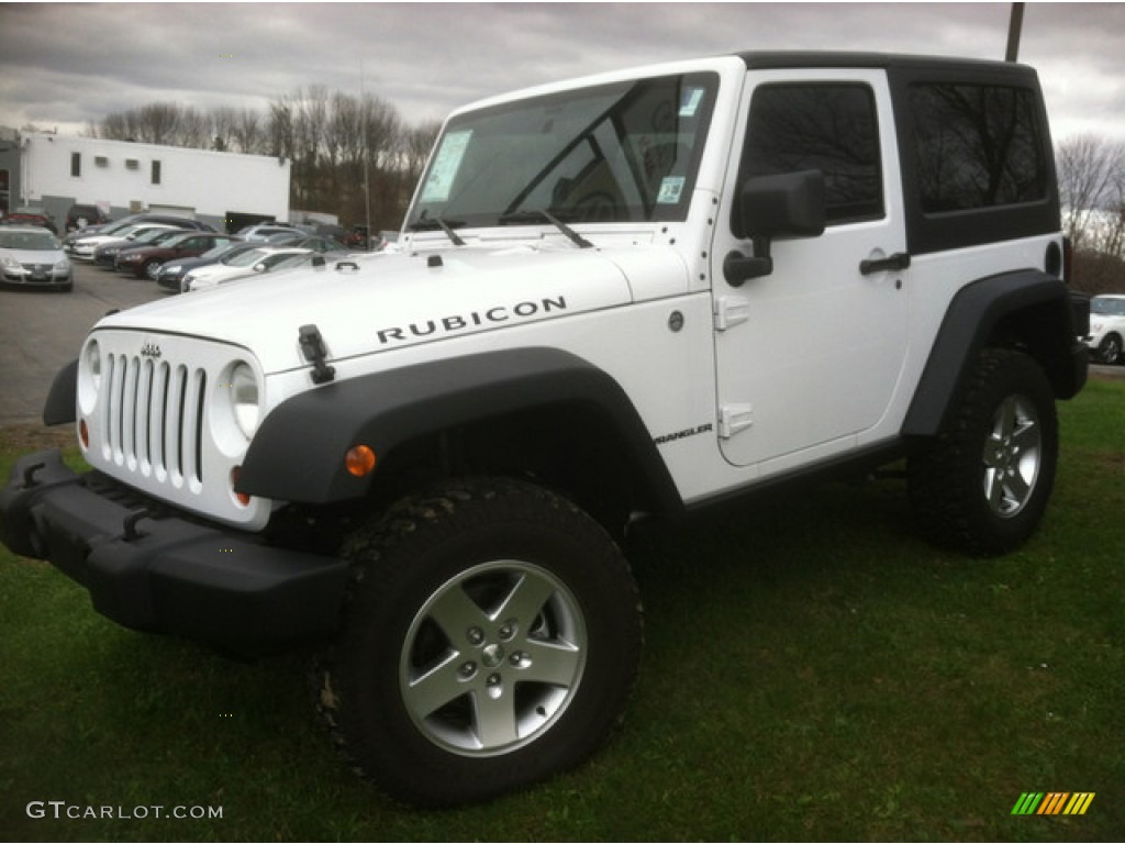 2011 Wrangler Rubicon 4x4 - Bright White / Black/Dark Saddle photo #3