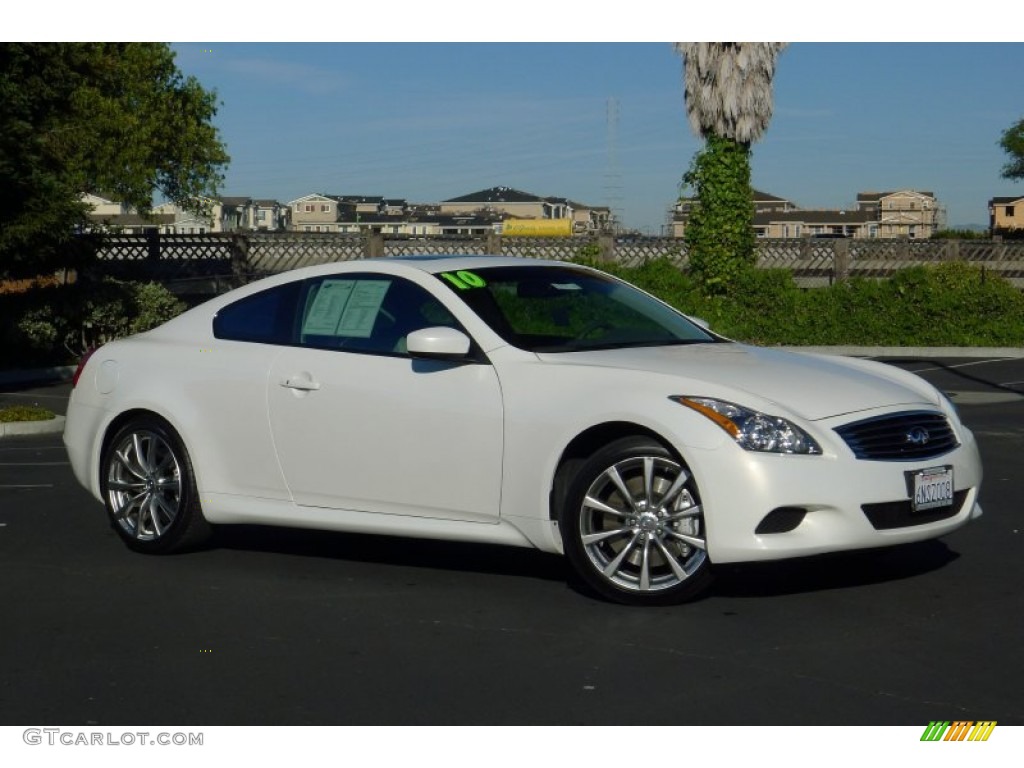 2010 G 37 S Sport Coupe - Moonlight White / Stone photo #1