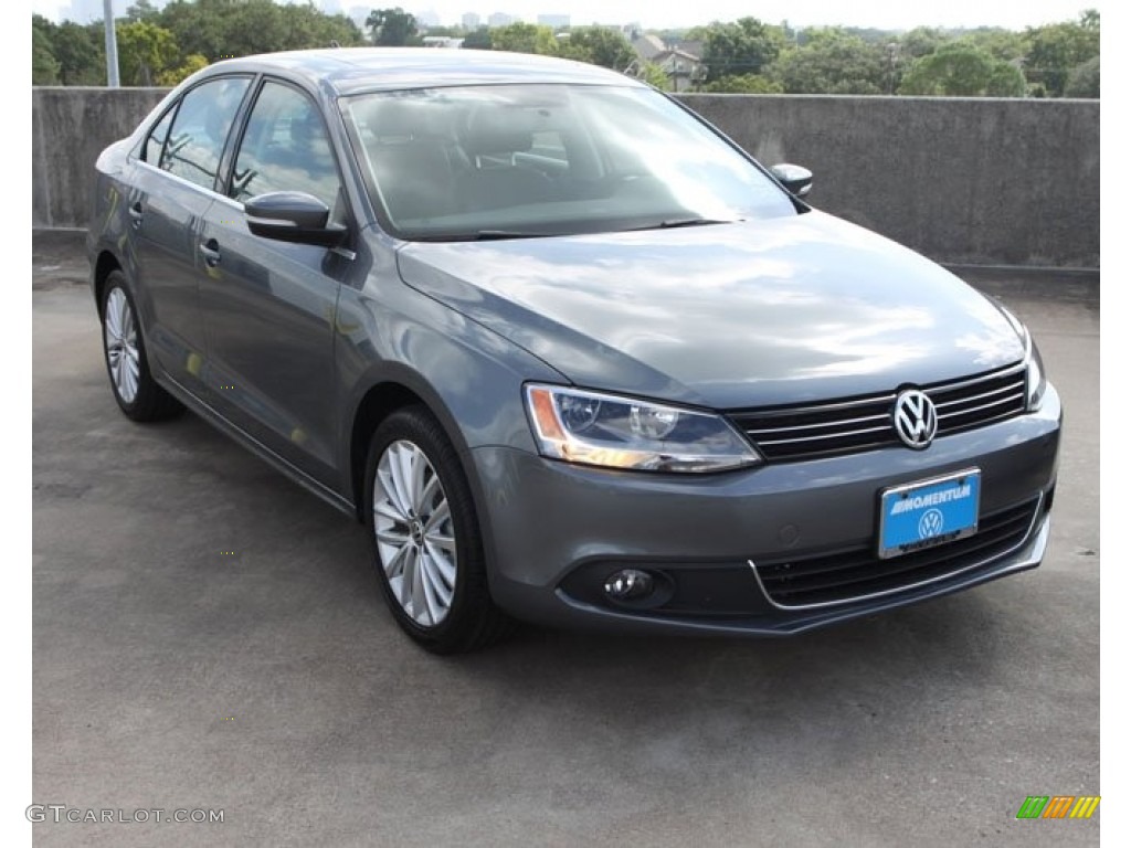 2013 Jetta SEL Sedan - Platinum Gray Metallic / Titan Black photo #1