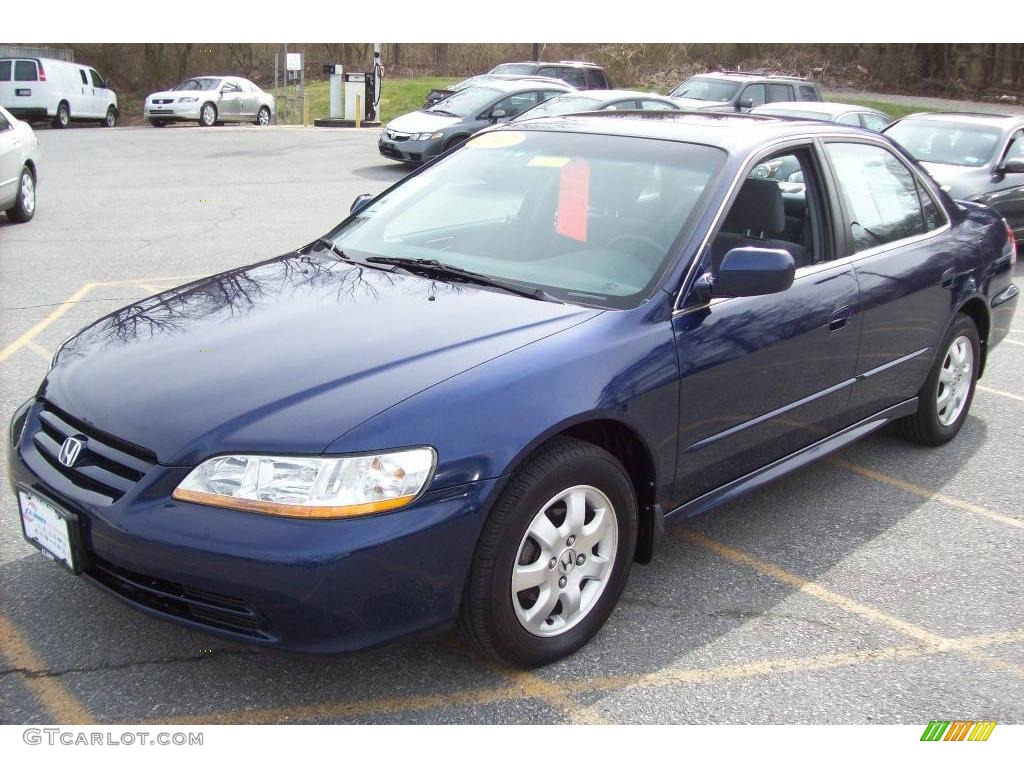 2002 Accord EX Sedan - Eternal Blue Pearl / Quartz Gray photo #3