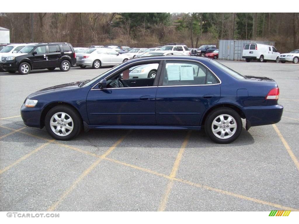 2002 Accord EX Sedan - Eternal Blue Pearl / Quartz Gray photo #19