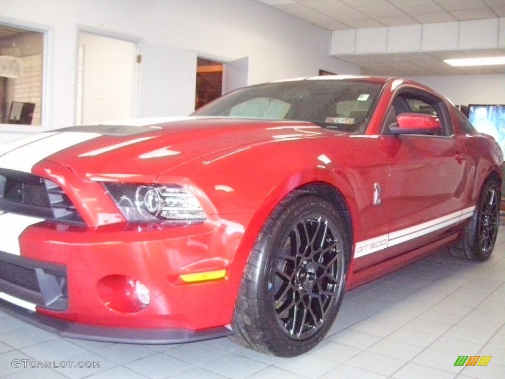 2013 Mustang Shelby GT500 SVT Performance Package Coupe - Red Candy Metallic / Shelby Charcoal Black/White Accent Recaro Sport Seats photo #1
