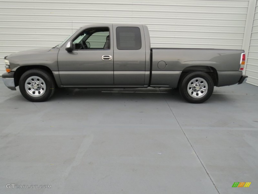 2002 Silverado 1500 LS Extended Cab - Medium Charcoal Gray Metallic / Graphite Gray photo #5